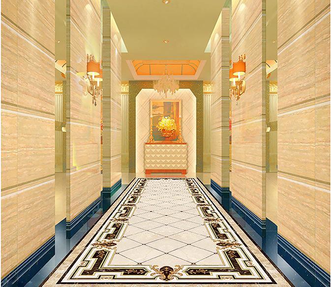 3D Black Lace WG195 Floor Mural Wallpaper AJ Wallpaper 2 