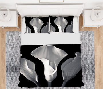 3D Black White Flowers 8588 Assaf Frank Bedding Bed Pillowcases Quilt