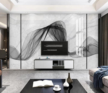 3D Scattered Ink Ribbons 796 Wall Murals