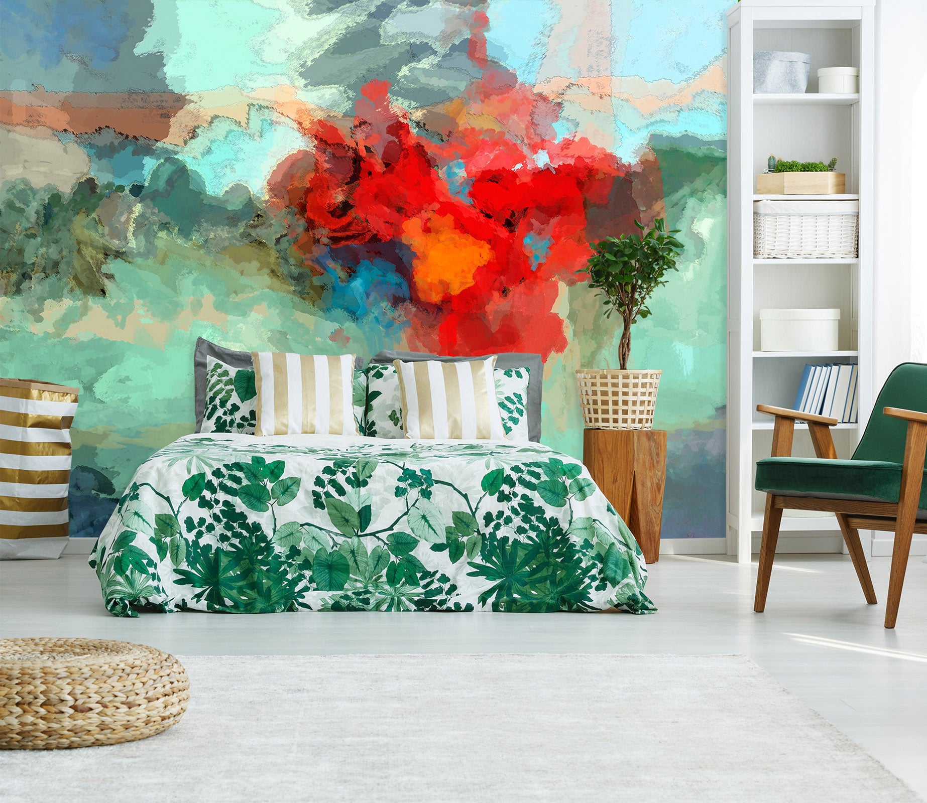 3D Red Graffiti 1542 Michael Tienhaara Wall Mural Wall Murals