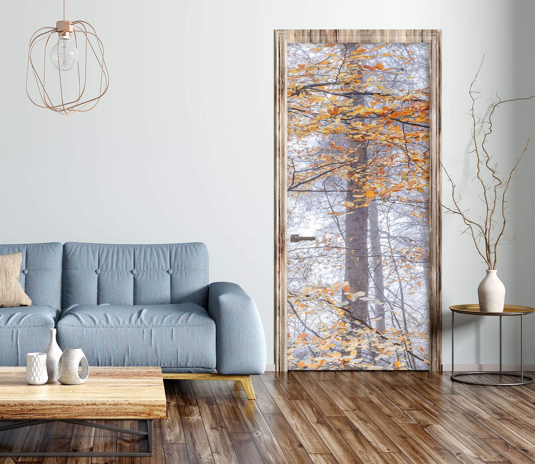 3D Tree Branches 5089 Assaf Frank Door Mural