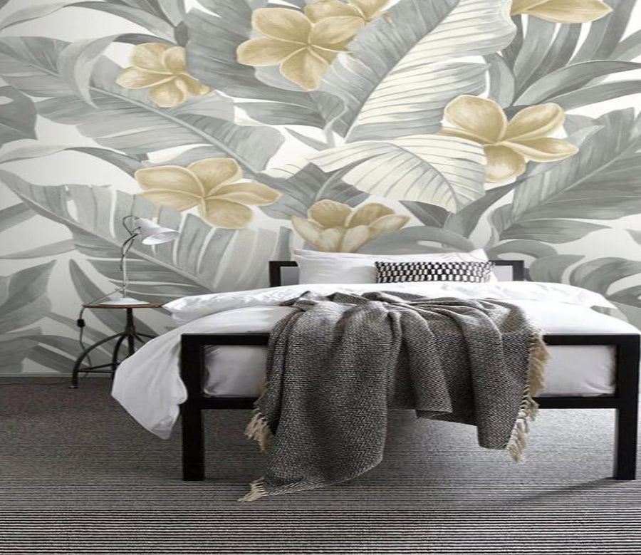 3D Faded Flower Leaves 832 Wall Murals