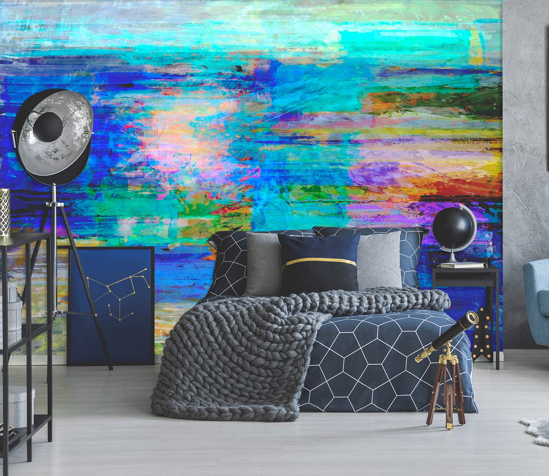 3D Blue Sea 1509 Michael Tienhaara Wall Mural Wall Murals