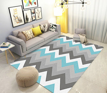 3D Color Stripe WG281 Non Slip Rug Mat Mat AJ Creativity Home 