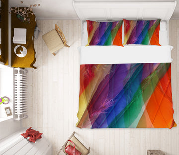 3D Colored Feathers 70166 Shandra Smith Bedding Bed Pillowcases Quilt