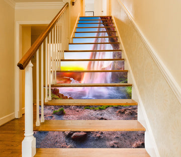 3D Color Reflects Waterfall 358 Stair Risers