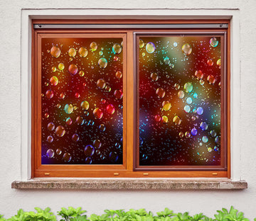 3D Color Bubble 267 Window Film Print Sticker Cling Stained Glass UV Block