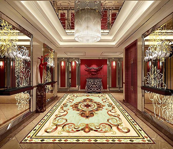 3D Religious Pattern WG003 Floor Mural Wallpaper AJ Wallpaper 2 