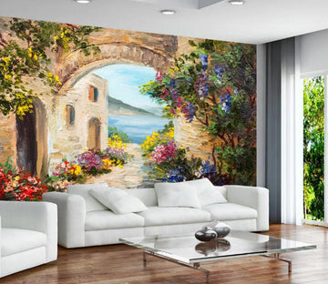3D Flower Channel 360 Wall Murals