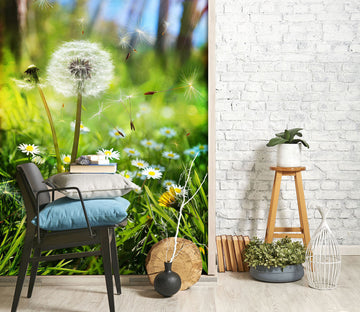 3D Dandelion Grass 071 Wall Murals