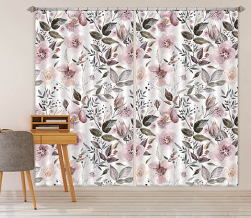 3D Pink Flower 218 Uta Naumann Curtain Curtains Drapes