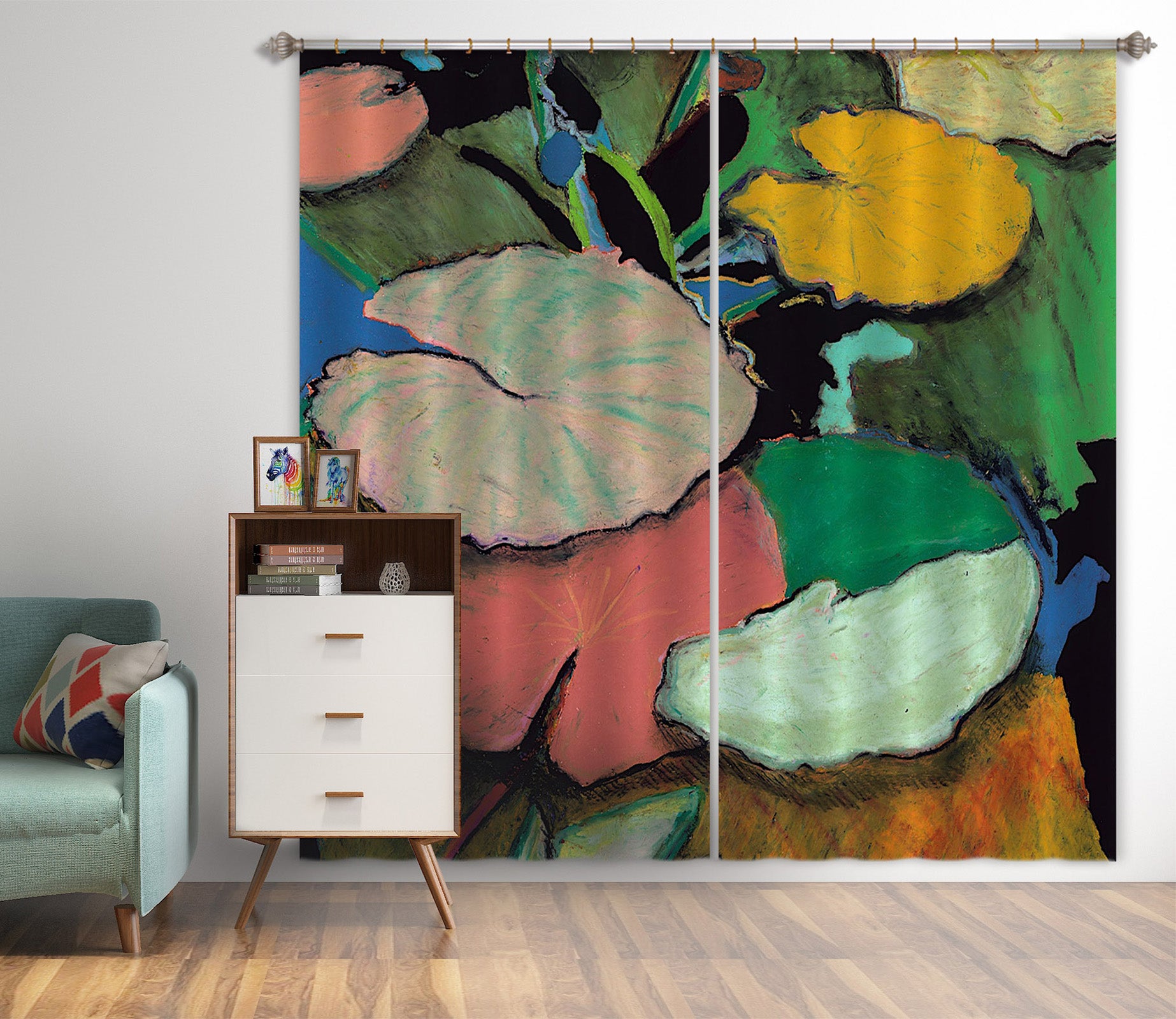 3D Windchime Spring 300 Allan P. Friedlander Curtain Curtains Drapes