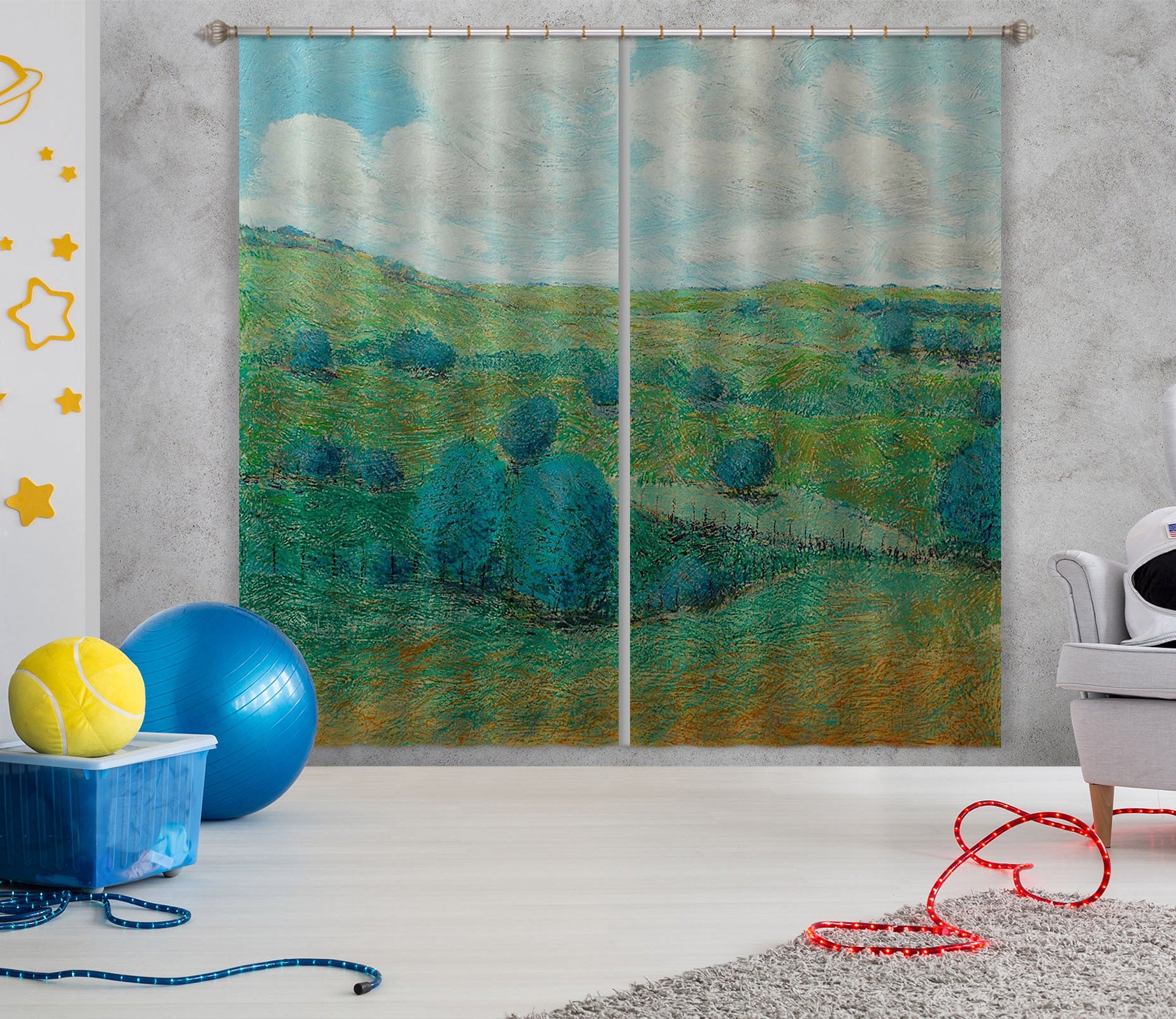 3D Graffiti Forest 113 Allan P. Friedlander Curtain Curtains Drapes
