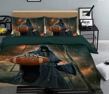 3D Football Grim Reaper 033 Bed Pillowcases Quilt Exclusive Designer Vincent