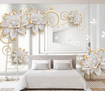 3D Simple Flowers 1527 Wall Murals
