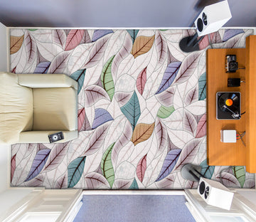 3D Colored Leaf Painting 564 Floor Mural  Wallpaper Murals Rug & Mat Print Epoxy waterproof bath floor