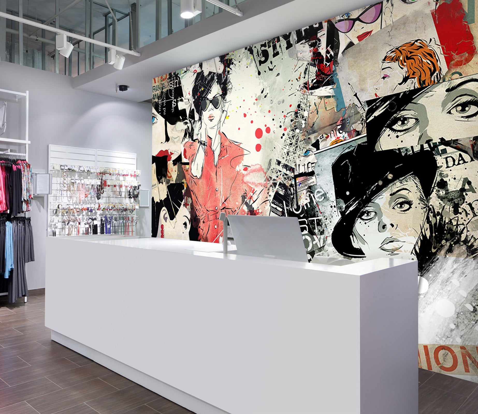 3D Woman Sunglasses Hat 137 Wall Murals Wallpaper AJ Wallpaper 2 