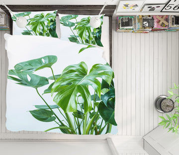 3D Green Plants Leaves 8645 Assaf Frank Bedding Bed Pillowcases Quilt