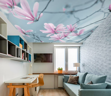 3D Pink Flower Branch 2589 Assaf Frank Ceiling Wallpaper Murals