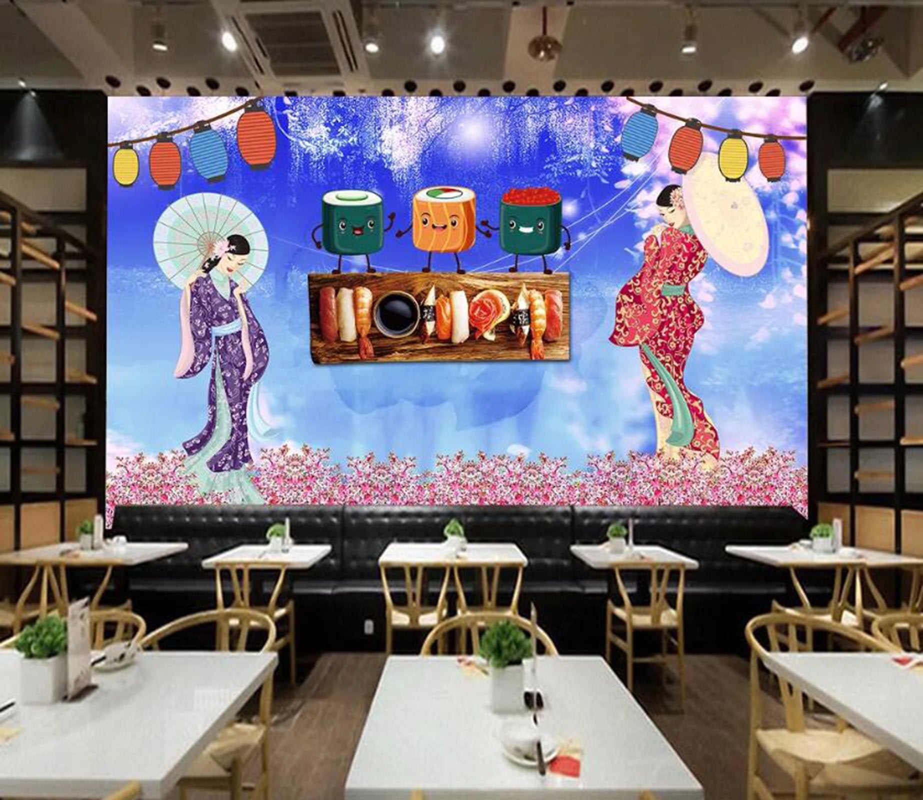 3D Beauty Kimono WC24 Wall Murals Wallpaper AJ Wallpaper 2 