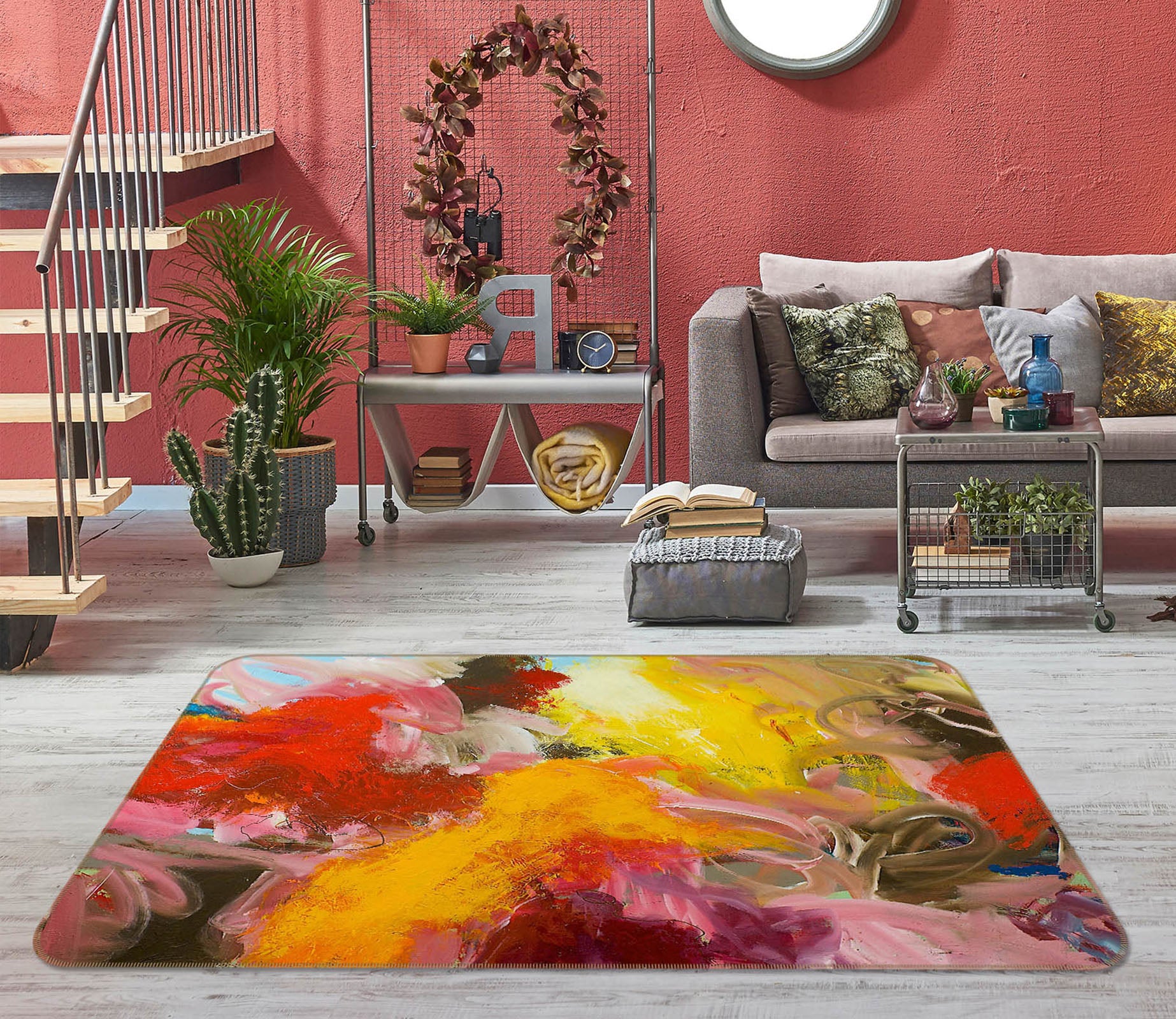 3D Golden Sun 1009 Allan P. Friedlander Rug Non Slip Rug Mat