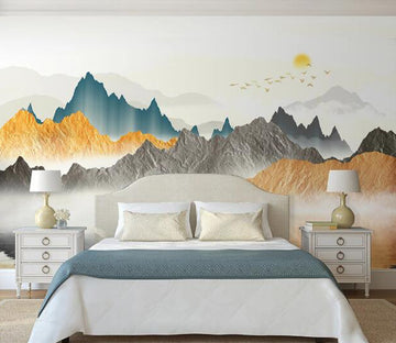 3D Valley Lake WC2086 Wall Murals