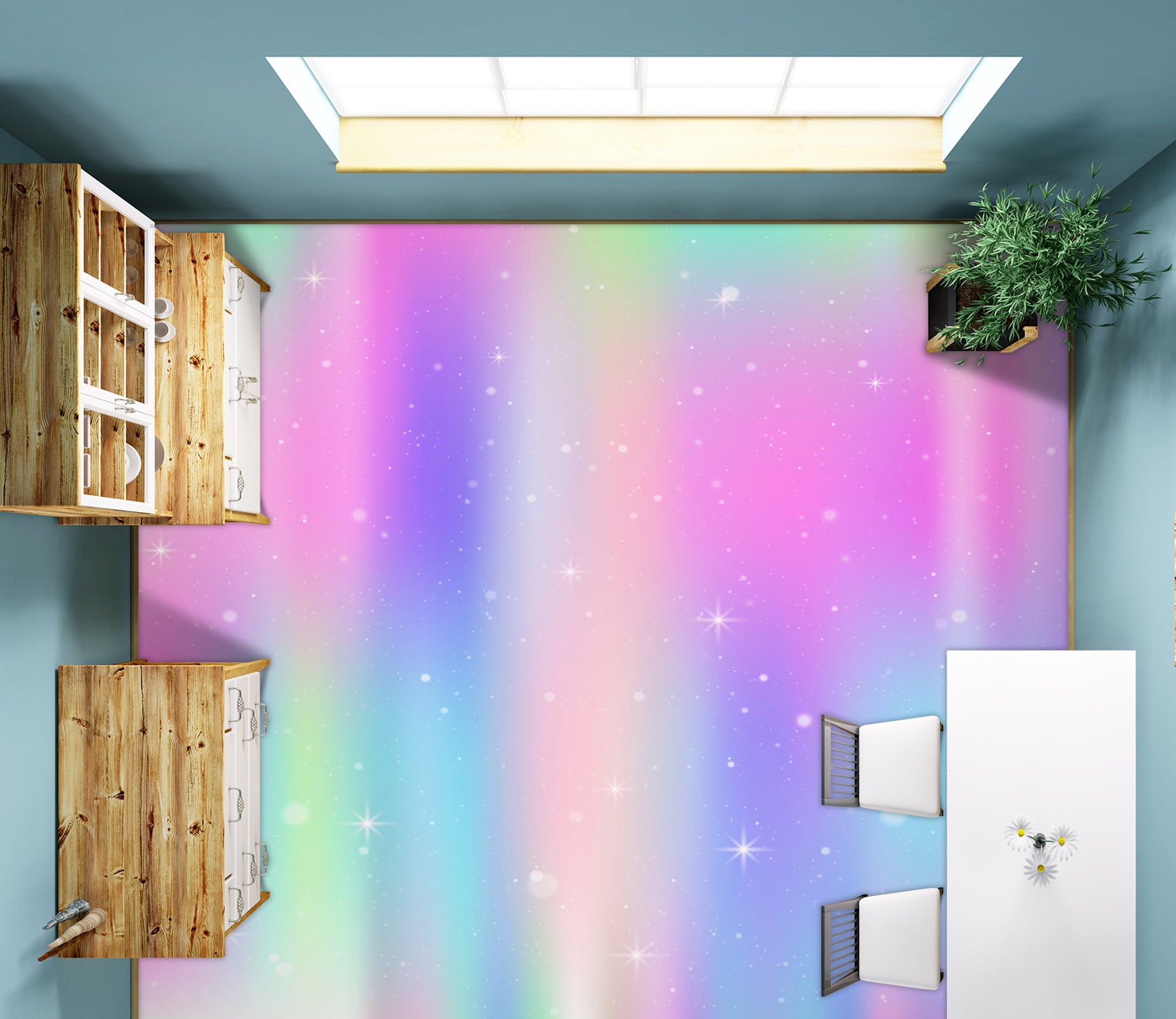 3D Dreamy Colorful 1215 Floor Mural  Wallpaper Murals Self-Adhesive Removable Print Epoxy