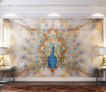 3D Peacock Opening WG228 Wall Murals
