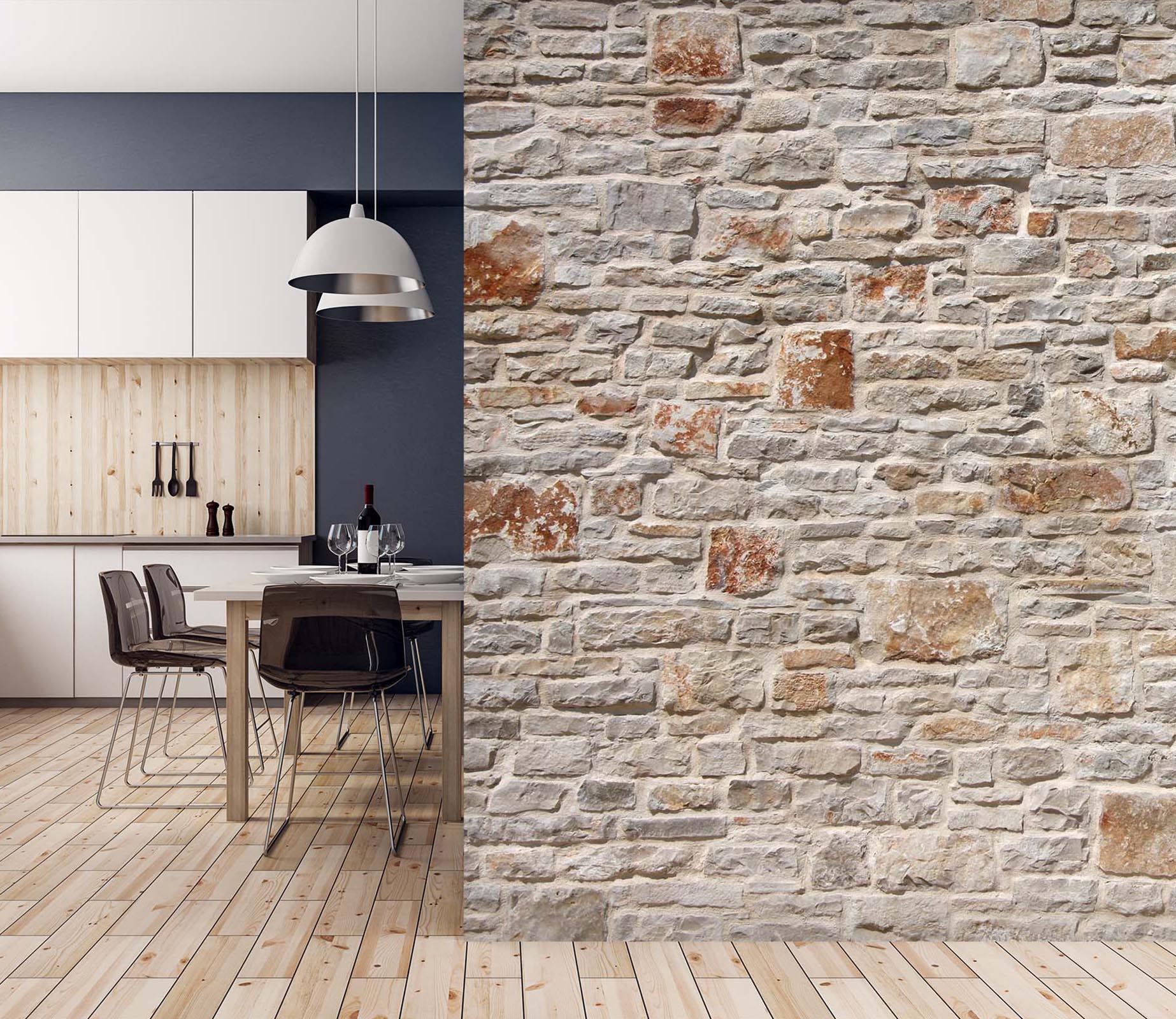 3D Brick Wall 022 Wall Murals Wallpaper AJ Wallpaper 2 