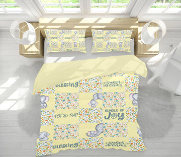 3D Elephant Pattern 239 Uta Naumann Bedding Bed Pillowcases Quilt