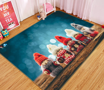 3D Couple Of Dolls 56230 Christmas Non Slip Rug Mat Xmas