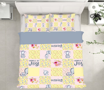 3D Naughty Elephant 240 Uta Naumann Bedding Bed Pillowcases Quilt