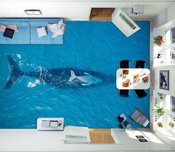 3D Lonely Whale 837 Floor Mural  Wallpaper Murals Rug & Mat Print Epoxy waterproof bath floor
