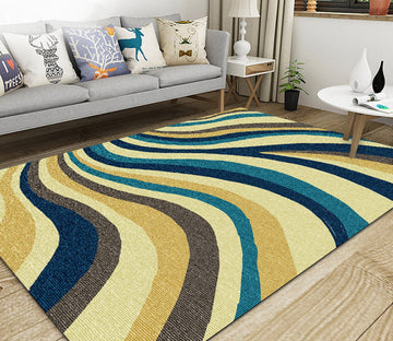 3D Color Wave WG432 Non Slip Rug Mat Mat AJ Creativity Home 