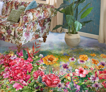 3D Classical Garden 1227 Floor Mural  Wallpaper Murals Self-Adhesive Removable Print Epoxy