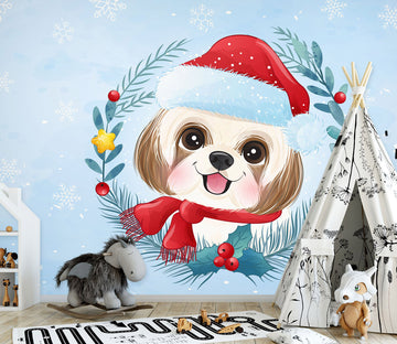 3D Dog Hat 57137 Wall Murals