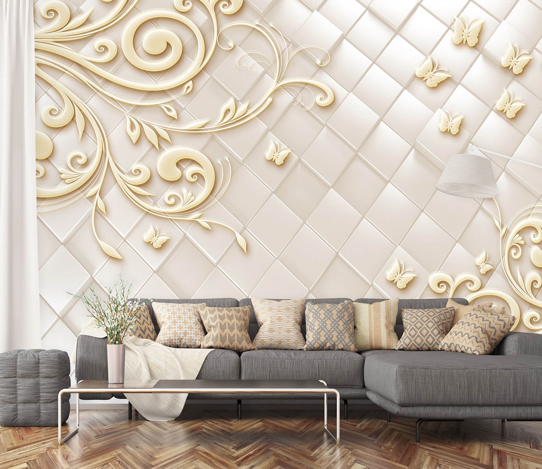 3D Branch Pattern 1516 Wall Murals