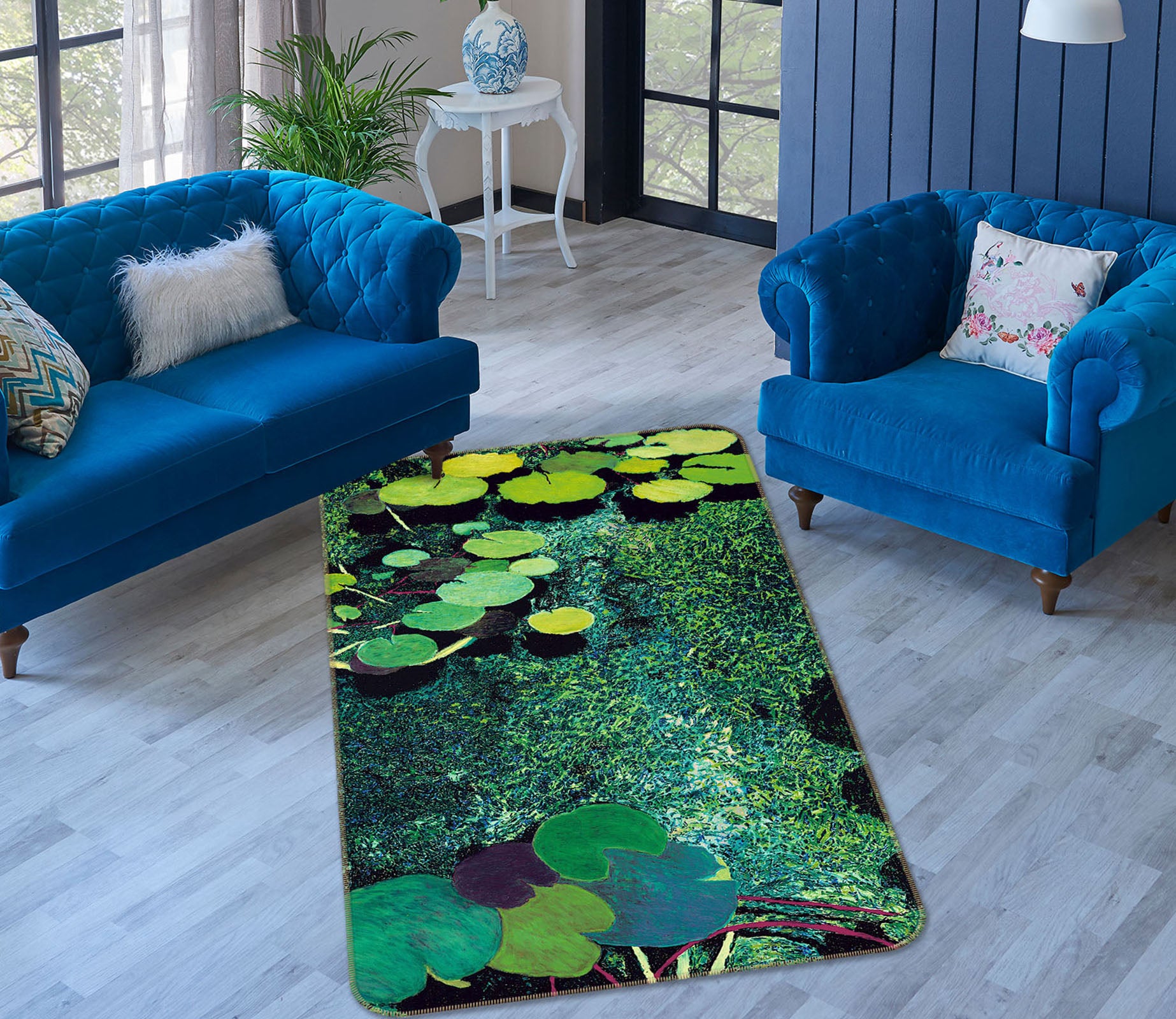 3D Green Park 3035 Allan P. Friedlander Rug Non Slip Rug Mat