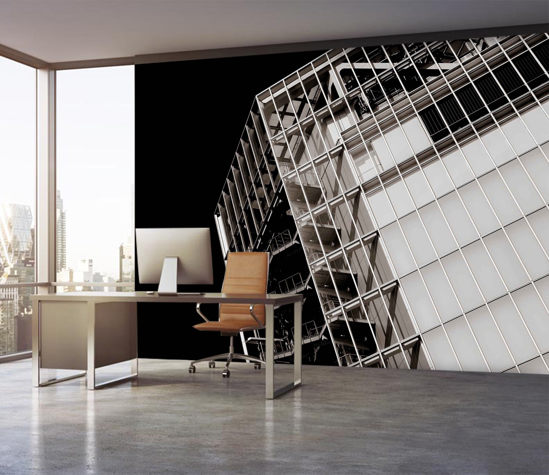 3D White Building 106 Noirblanc777 Wall Mural Wall Murals