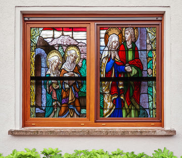 3D Believers Prayer 018 Window Film Print Sticker Cling Stained Glass UV Block