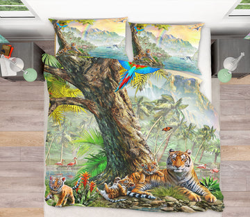 3D Tree Tiger 2037 Adrian Chesterman Bedding Bed Pillowcases Quilt