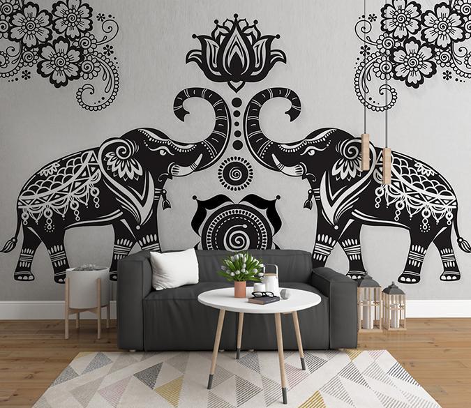 3D Elephant 662 Wall Murals Wallpaper AJ Wallpaper 2 