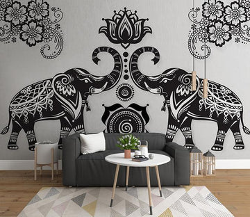 3D Elephant 662 Wall Murals Wallpaper AJ Wallpaper 2 