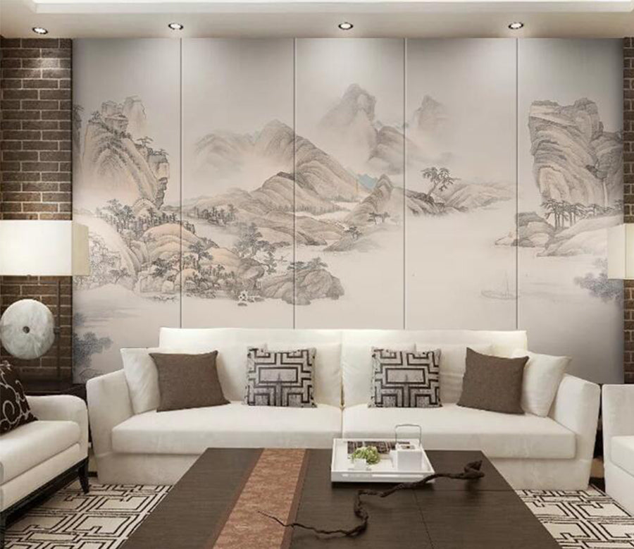 3D Sketch Alpine WC129 Wall Murals