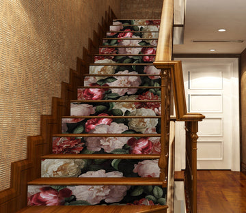 3D Flowers Pink 103214 Uta Naumann Stair Risers