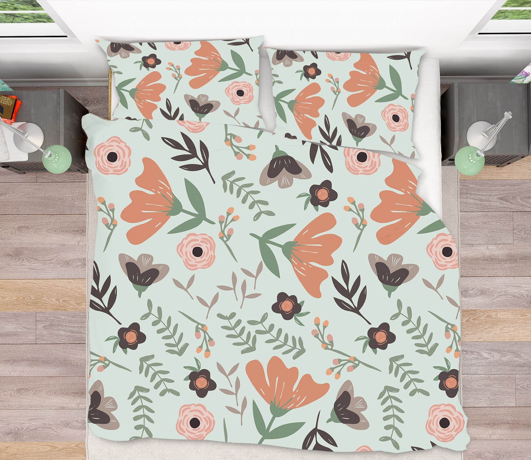 3D Colored Flowers 2104 Jillian Helvey Bedding Bed Pillowcases Quilt