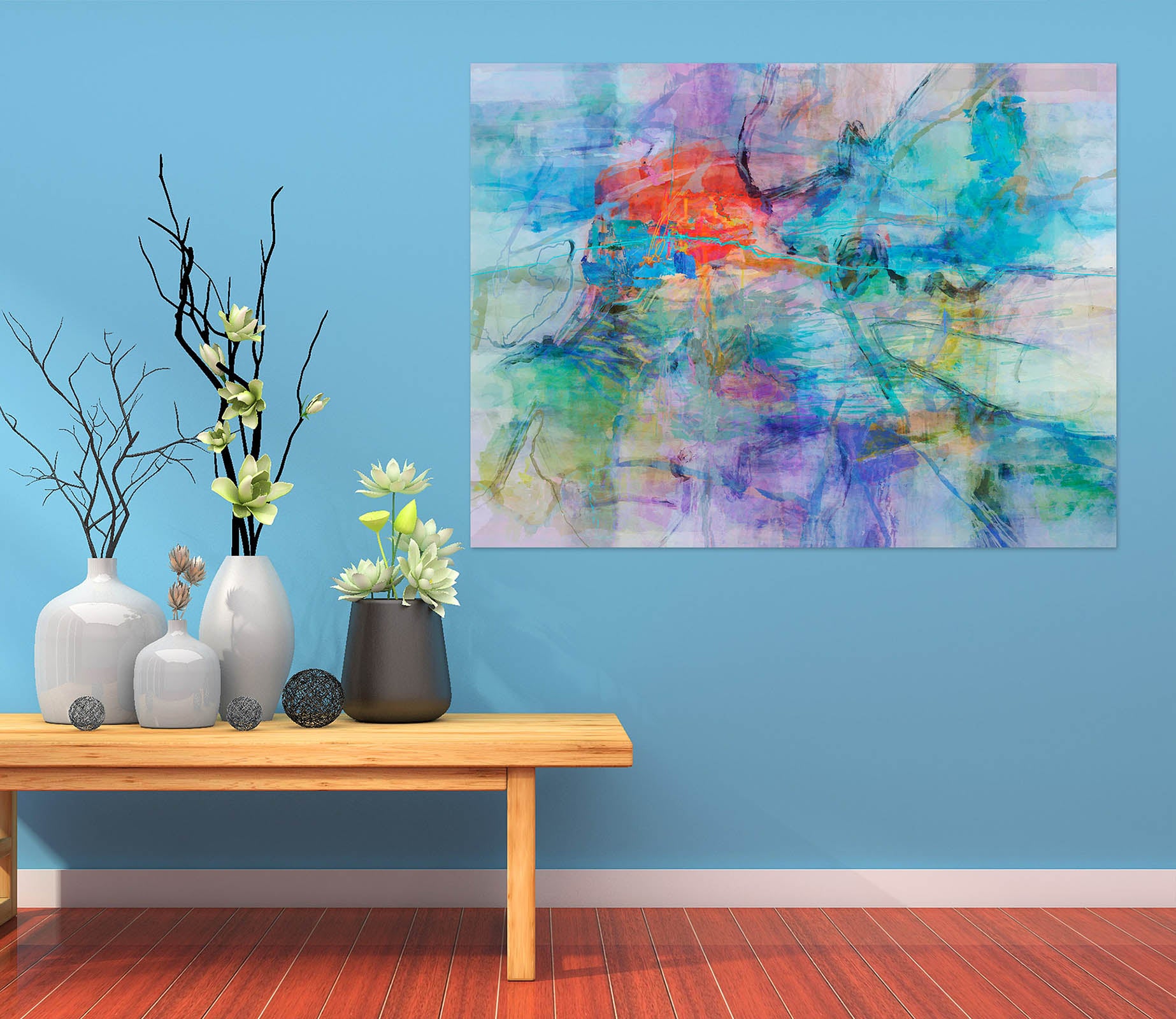 3D Color Graffiti 008 Michael Tienhaara Wall Sticker