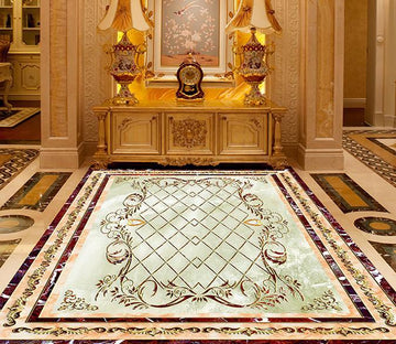 3D Black Pattern WG128 Floor Mural Wallpaper AJ Wallpaper 2 