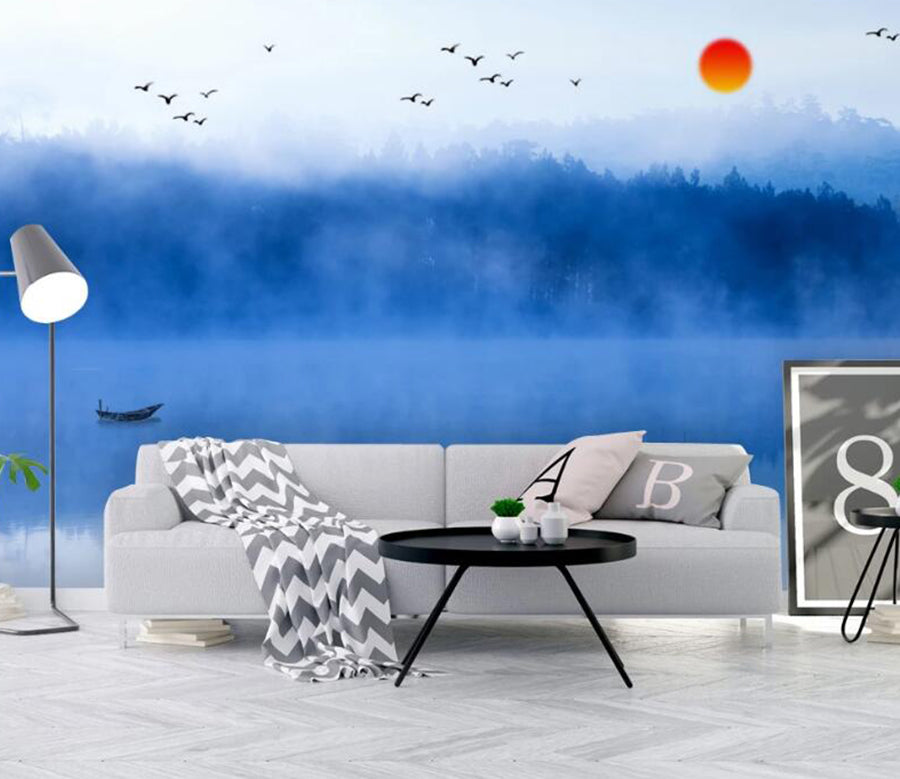 3D Blue Landscape 612 Wall Murals