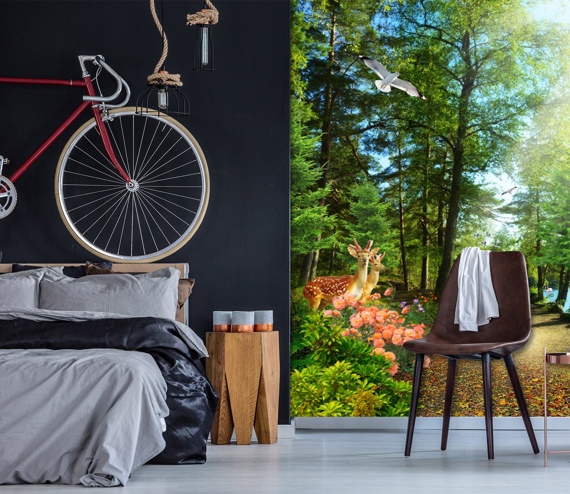 3D Forest Fawn 1966 Wall Murals